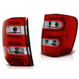 Lampy tylne Jeep Grand Cherokee - Red / White Led - diodowe LDCH08