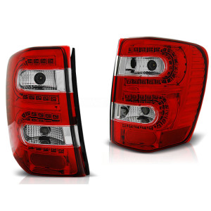 Lampy tylne Jeep Grand Cherokee - Red / White Led - diodowe LDCH08