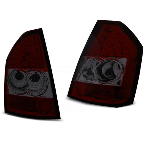 Lampy tył Chrysler 300C Sedan 09-10 Clear Smoked Red LED diodowe LDCH13