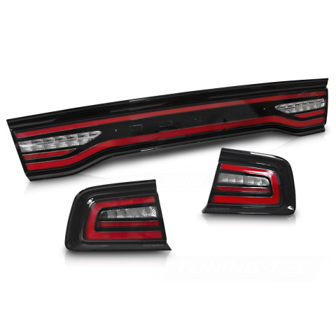 Lampy tył Dodge RED / WHITE LED BAR diodowe 