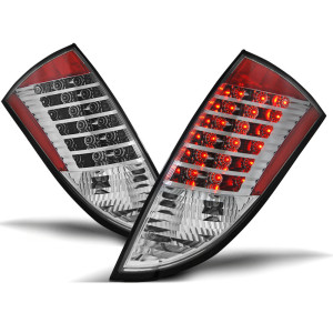 Lampy tył Ford Focus 1 - 3/5d HB - clearglass Chrom LED - diodowe LDFO21