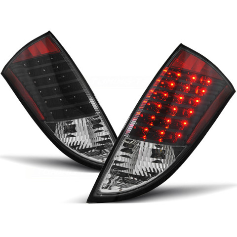 Lampy tył Ford Focus 1 - 3/5d HB - clearglass Black LED - diodowe LDFO22