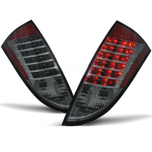 Lampy tył Ford Focus 1 - 3/5d HB - clearglass Smoked LED - diodowe LDFO23