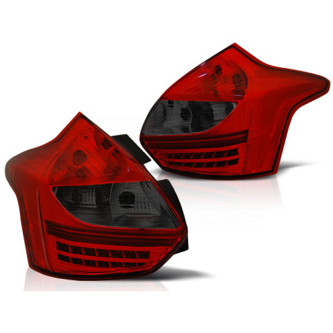 Lampy tył Ford Focus 3 11-14 red / black LED - diodowe LDFO39