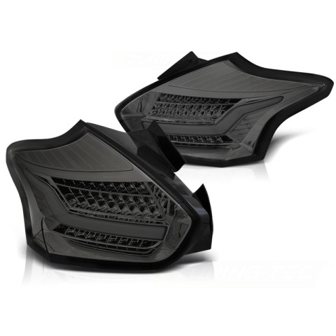 Lampy tył FORD FOCUS 3 HATCHBACK - SMOKED LED BAR diodowe LDFO62