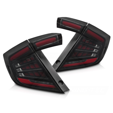 Honda Civic X Hatchback - Red Smoked LED Diodowe Dynamiczne 