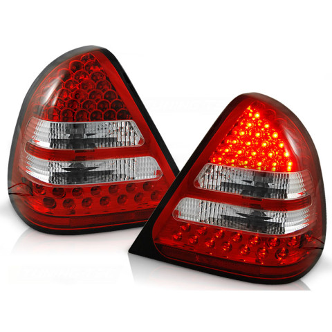 Lampy tył Mercedes C-klasa (W202) red white LED - DIODOWE LDME14