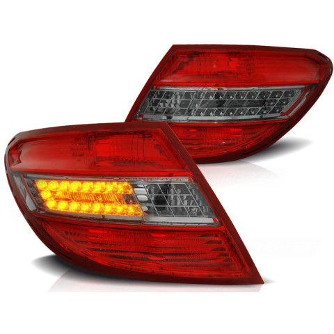 Lampy tył Mercedes C-klasa Sedan (W204) red / black LED - DIODOWE LDME36