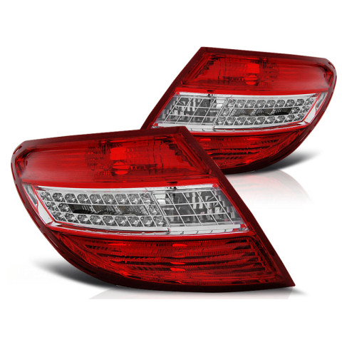 Lampy tył Mercedes C-klasa Sedan W204 red / white LED - DIODOWE LDME35