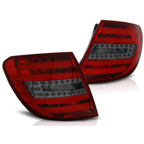 Lampy tył Mercedes C-klasa Kombi S204 red / black LED - DIODOWE LDME77