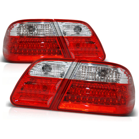 Lampy tyl Mercedes E-klasa Sedan W210 red / white LED - DIODOWE LDME01