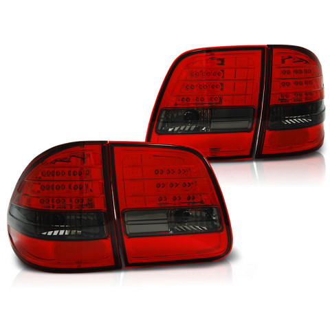 Lampy tył Mercedes E-klasa Kombi S210 red/black LED - DIODOWE LDME90