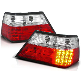 Lampy tył Mercedes E-klasa W124 clear Red/White LED DIODOWE LDME02