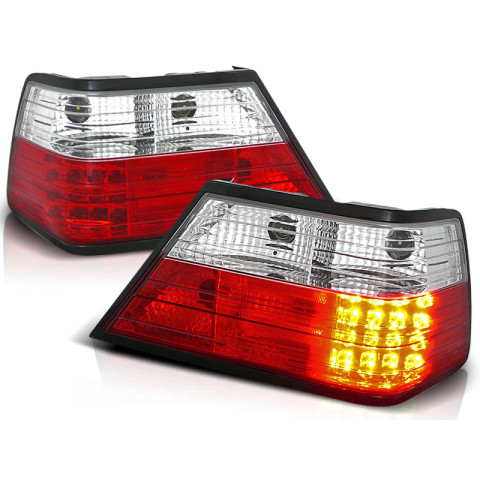 Lampy tył Mercedes E-klasa W124 clear Red/White LED DIODOWE LDME02