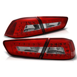 Lampy tył Mitsubishi Lancer 8 Sedan - Red White LED diodowe LDMI04