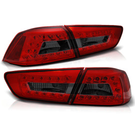 Lampy tył Mitsubishi Lancer 8 Sedan - Red Black LED diodowe LDMI05