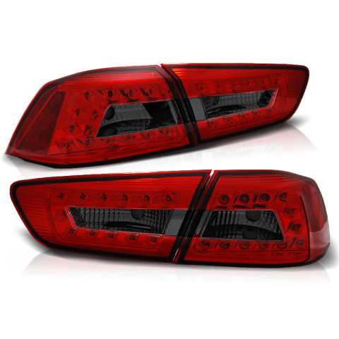 Lampy tył Mitsubishi Lancer 8 Sedan - Red Black LED diodowe LDMI05