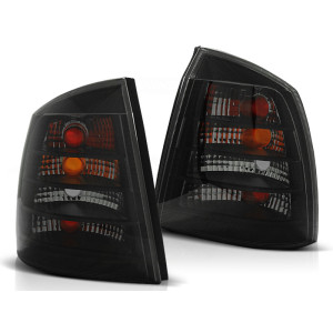 Lampy tył Opel Astra G Sedan Coupe Cabrio - clearglass Black - czarne LTOP49