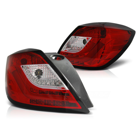 Lampy tył Opel Astra H 3d GTC - RED / WHITE LED BAR - diodowe LDOP48