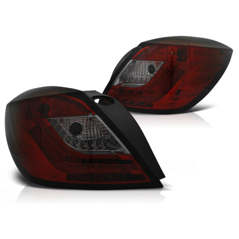 Lampy tył Opel Astra H 3d GTC - SMOKED RED LED BAR - diodowe LDOP49