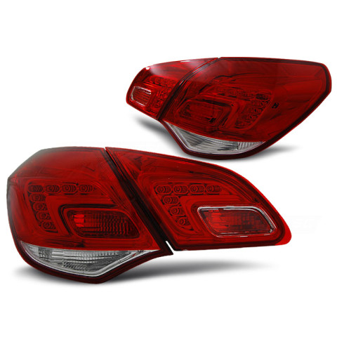 Lampy tył Opel Astra J IV - Red / White LED - diodowe LDOP44