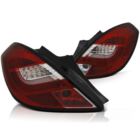 Lampy tył Opel Corsa D 3d 06-14 Red / White LED czerwone diodowe LDOP56