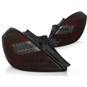 Lampy tył Opel Corsa D 3d 06-14 Red Smoked LED dymione diodowe LDOP57
