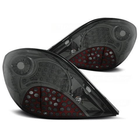 Lampy tył Peugeot 207 Smoked Black LED - czarne diodowe LDPE17