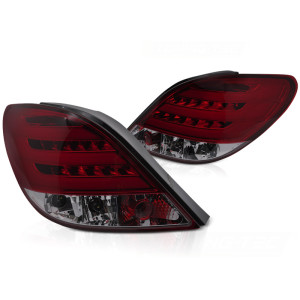 Lampy tył Peugeot 207 Smoked Red LED BAR - czerwone dymione diodowe LDPE26