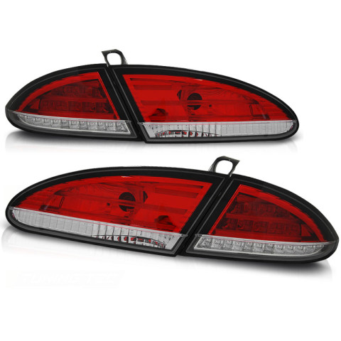 Lampy tył Seat Leon II 1P 05-09 Red / White LED - DIODOWE LDSE11
