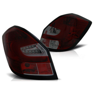 Lampy tył Skoda Fabia II 07- LED BAR SMOKED RED LDSK07