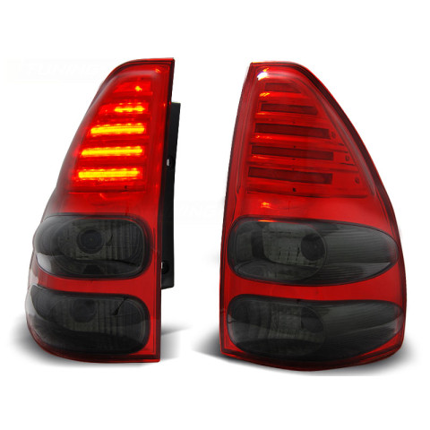 Lampy tył Toyota Land Cruiser 120 Red Black LED Celis diodowe LDTO11