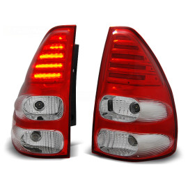 Lampy tył Toyota Land Cruiser 120 Red White LED Celis diodowe LDTO10