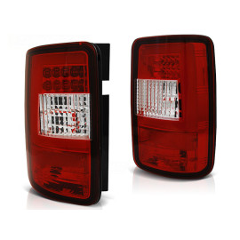 Lampy tył VW CADDY RED / WHITE LED BAR Diodowe LDVWF6