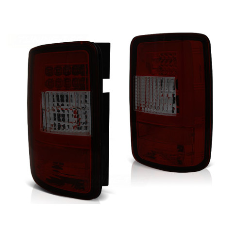 Lampy tył VW CADDY RED / SMOKED LED BAR Diodowe LDVWF7