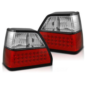 Lampy tył VW Golf 2 clear LED Red/White Czerwono-Białe diodowe LDVW33