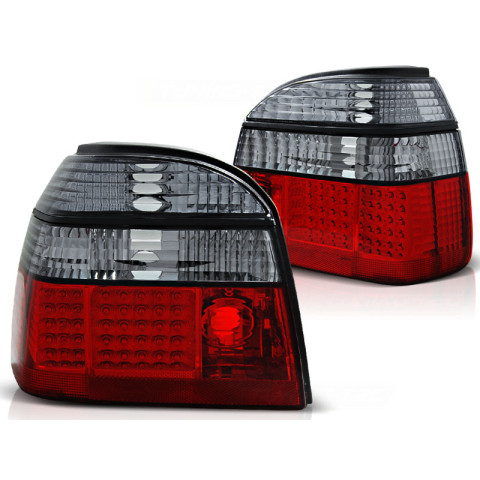 Lampy tył VW Golf 3 Red/White LED Czerwono/Białe Diodowe LDVW50