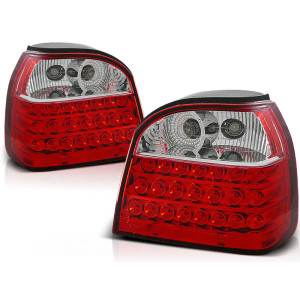 Lampy tył VW Golf 3 - clear LED Red/White - diodowe LDVW10