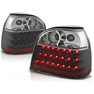 Lampy tył VW Golf 3 - clear LED BLACK - diodowe LDVW11