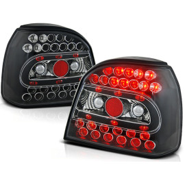 Lampy tył VW Golf 3 - clear BLACK LED - diodowe czarne LDVW14