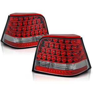 Lampy tył VW Golf 4 clear LED RED / White diodowe LDVW21