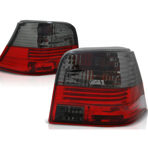 Lampy tył VW Golf 4 clearglass RED BLACK - czerwono / czarne LTVW04 DEPO