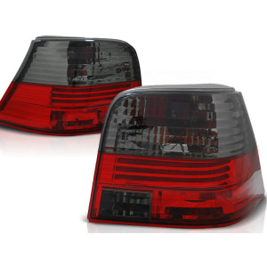 Lampy tył VW Golf 4 clearglass RED BLACK - czerwono / czarne LTVW04 DEPO