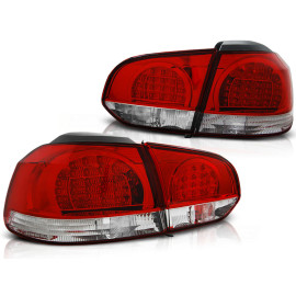 Lampy tył VW Golf 6 RED / WHITE LED czerwono białe diodowe LDVWB5 DEPO