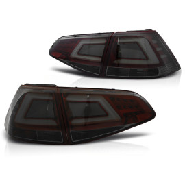 Lampy tył VW Golf 7 SMOKED RED LED BAR czerwone dymione diodowe LDVW07