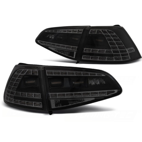 Lampy tył VW Golf 7 BLACK SMOKE LED SPORT SEQ - DIODOWE Dynamiczne LDVWM7