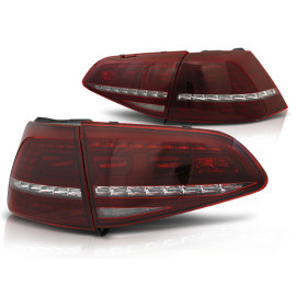 Lampy tył VW Golf 7 - SPORT RED WHITE SEQ - DIODOWE Dynamiczne LDVWE3