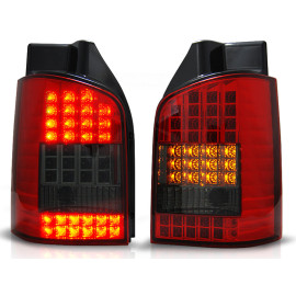 Lampy tył VW T5 03-09 LED RED BLACK diodowe LDVW45 Podnoszona KLAPA