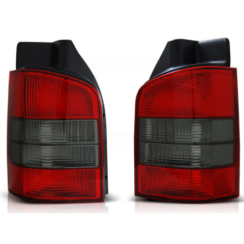 Lampy tył VW T5 03-09 Clear RED BLACK LTVW91 Podnoszona KLAPA