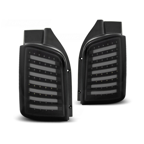 Lampy tył VW T5 03-15 FULL LED BLACK diodowe LDVW89 Podnoszona KLAPA